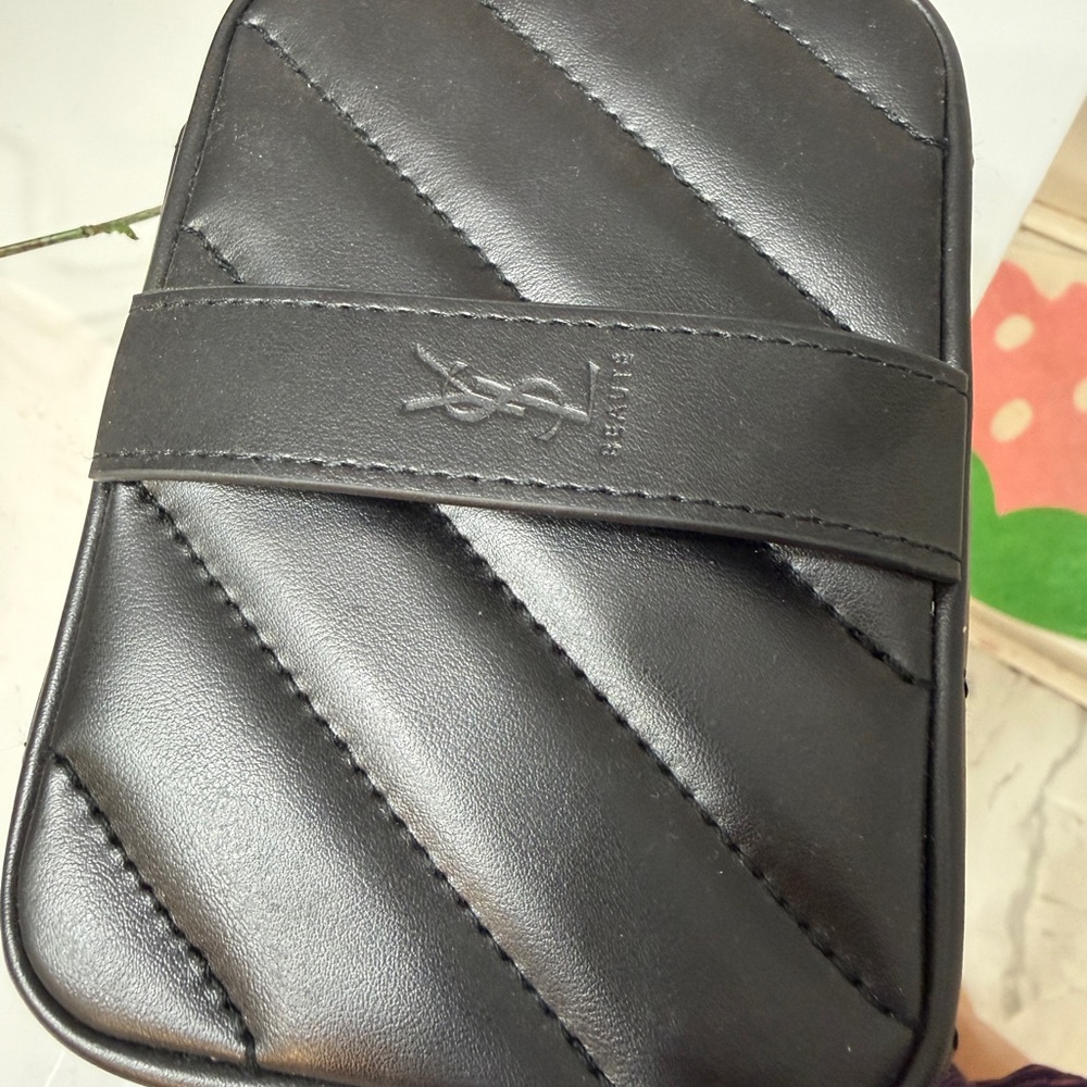 Yves Saint Laurent Black Quilted Leather Belt Bag
